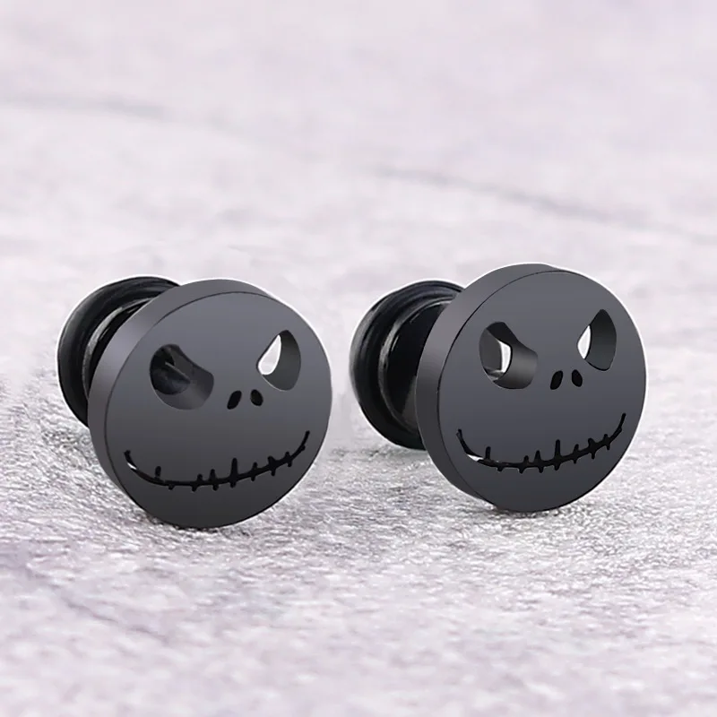 

Exquisite Fashion Skull Smiling Face Earrings Gold Halloween Jewelry Earrings Accessories Men's and Women's Anniversary Gifts