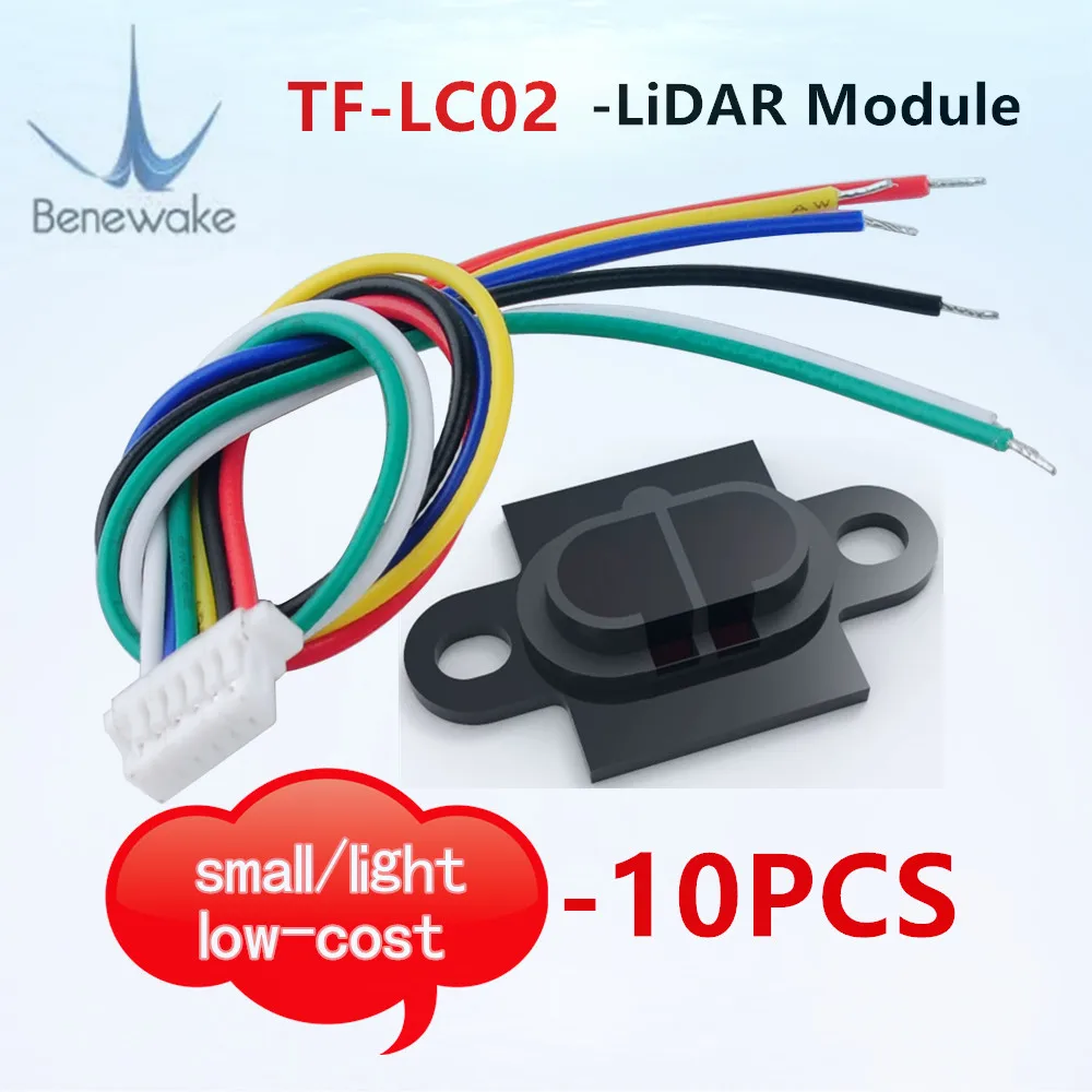 Benewake laser radar TF-LC02 Lidar Ranging Module High Precision ToF Sensor UART DC 3-3.6V for Sweeper Drone Robot Smart Home |