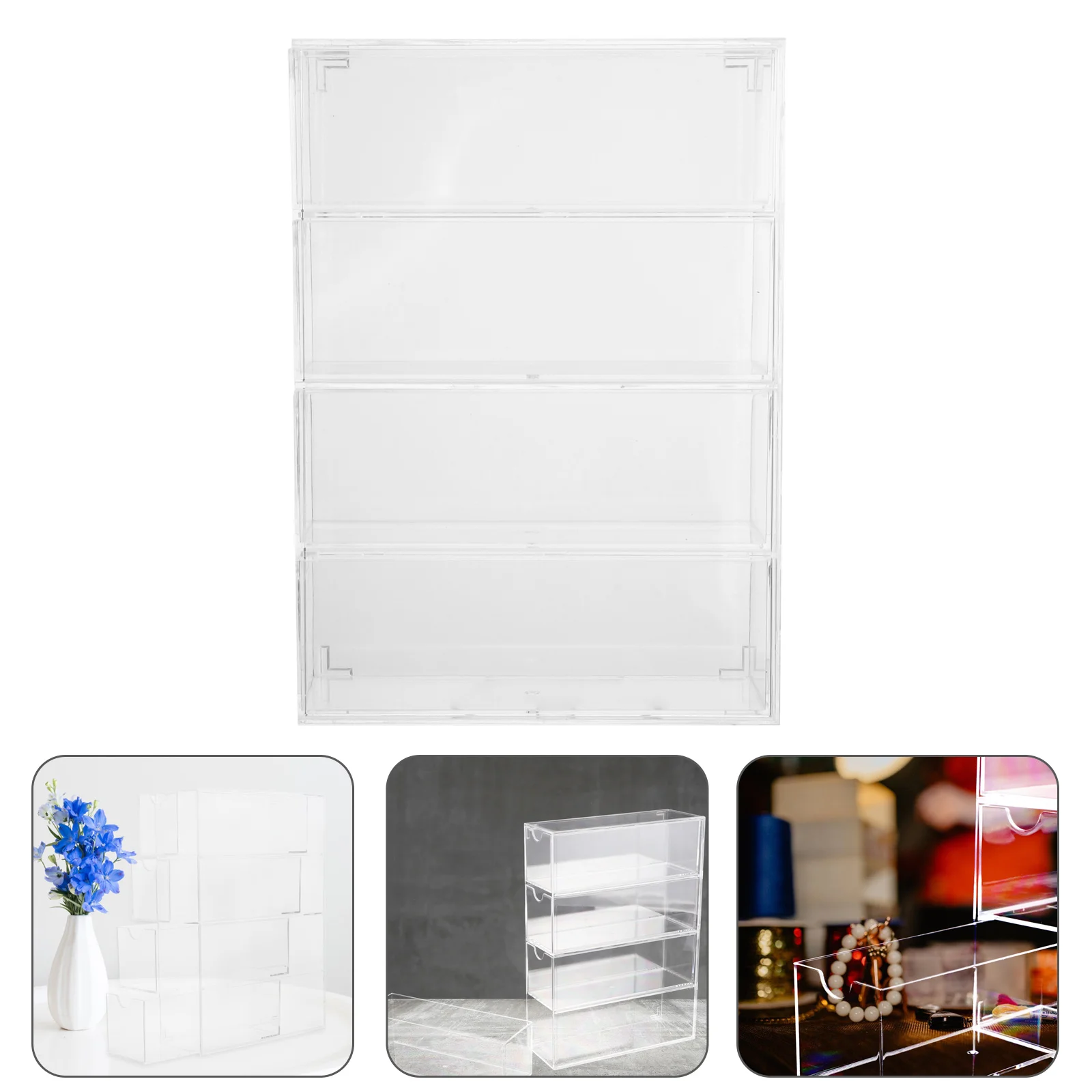 

Прозрачный пластиковый контейнер для хранения очков