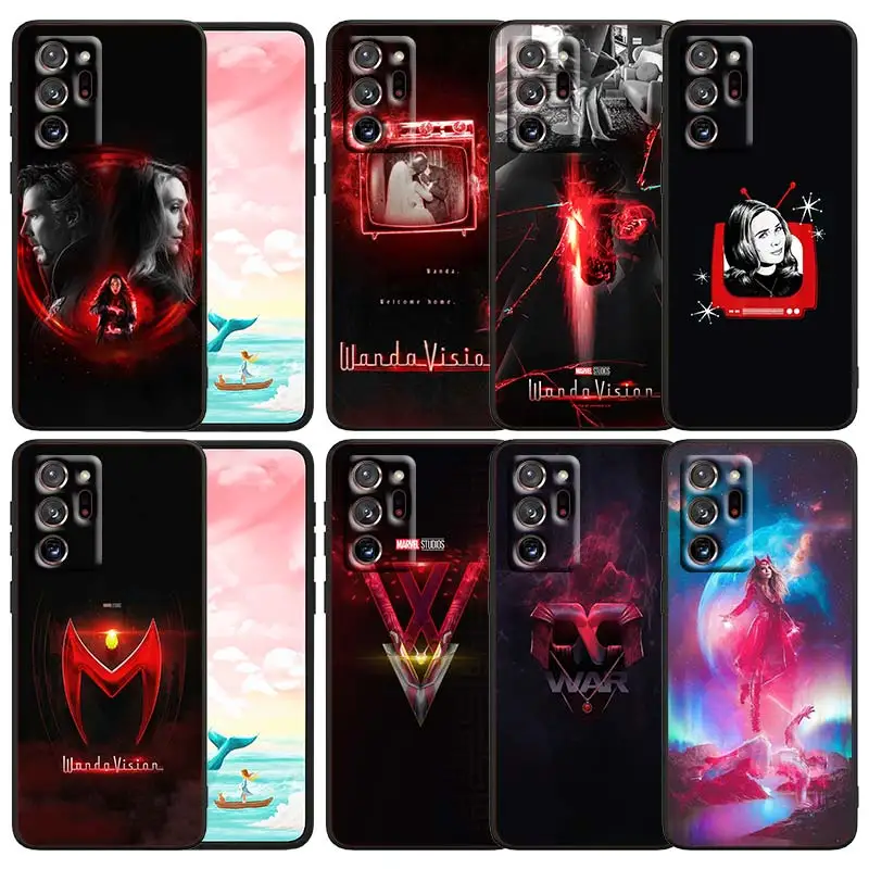 

Art Marvel Scarlet Witch For Samsung Note 20 10 9 Ultra Lite Plus F23 M52 M21 A73 A70 A20 A10 A8 A03 j7 j6 Black Phone Case