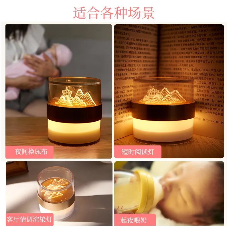 Dunhuang Cultural impression Moon Spring hourglass night light uses various indoor scenes |