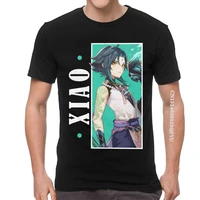 genshin impact xiao t shirt men cotton oversized t shirts japan anime game tees top harajuku tshirt y2k anime
