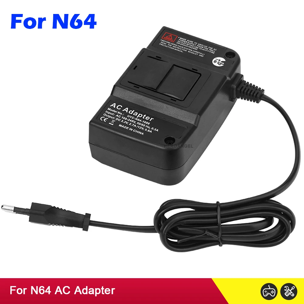 For Nintendo N64 AC Adapter Charger Portable Travel Power Adapter Power Supply Converter Wall Charger US EU Plug Dropshipping