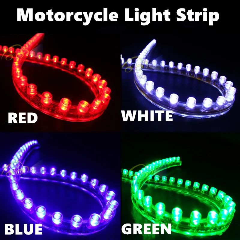 

Universal 24CM Waterproof Flexible LED Strip Soft PVC DRL Angel eyes Car Led Belt Light License Plate Light Luces Great Wall