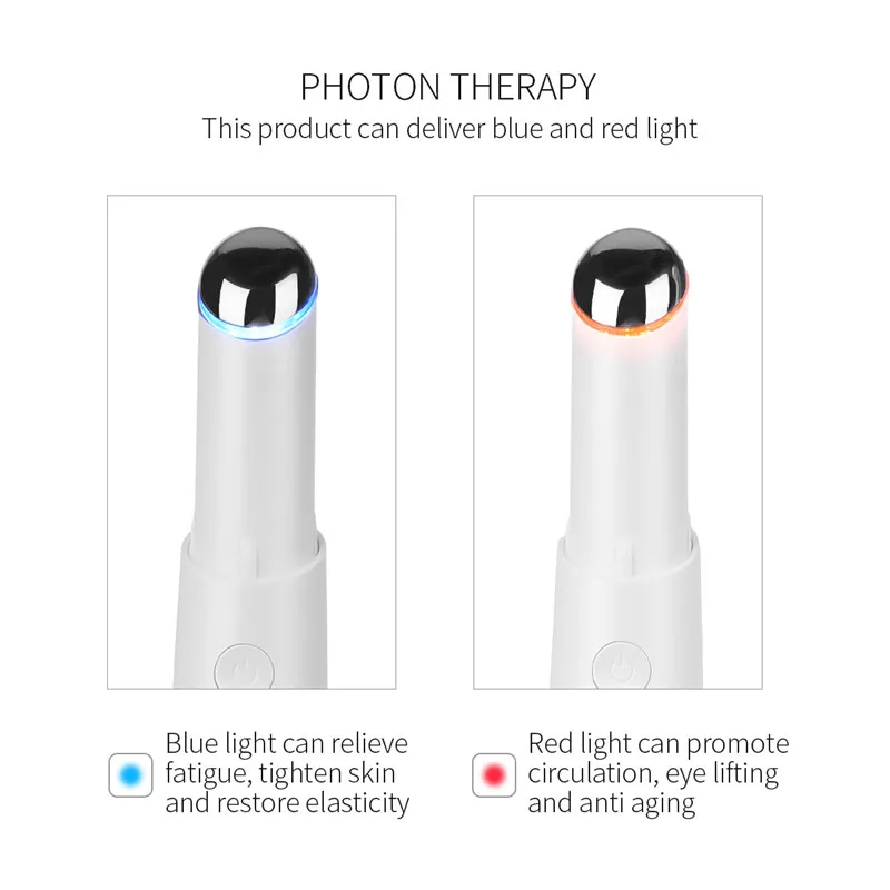 Мини ионный фотонный терапевтический массажер для глаз с высокочастотной вибрацией для удаления темных кругов под глазами, подтяжки и против старения, интеллектуально индукционная красота.