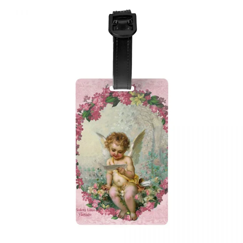 

Викторианский ангел, винтажная роза, искусственный багаж, личная Обложка, идентификационная этикетка