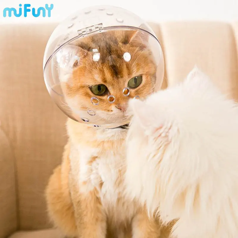 

Mifuny Protective Space Hood Anti-Bite Breathable Grooming Mask Cat Grooming Supplies Bath Grooming Anti-Licking Cat Muzzle