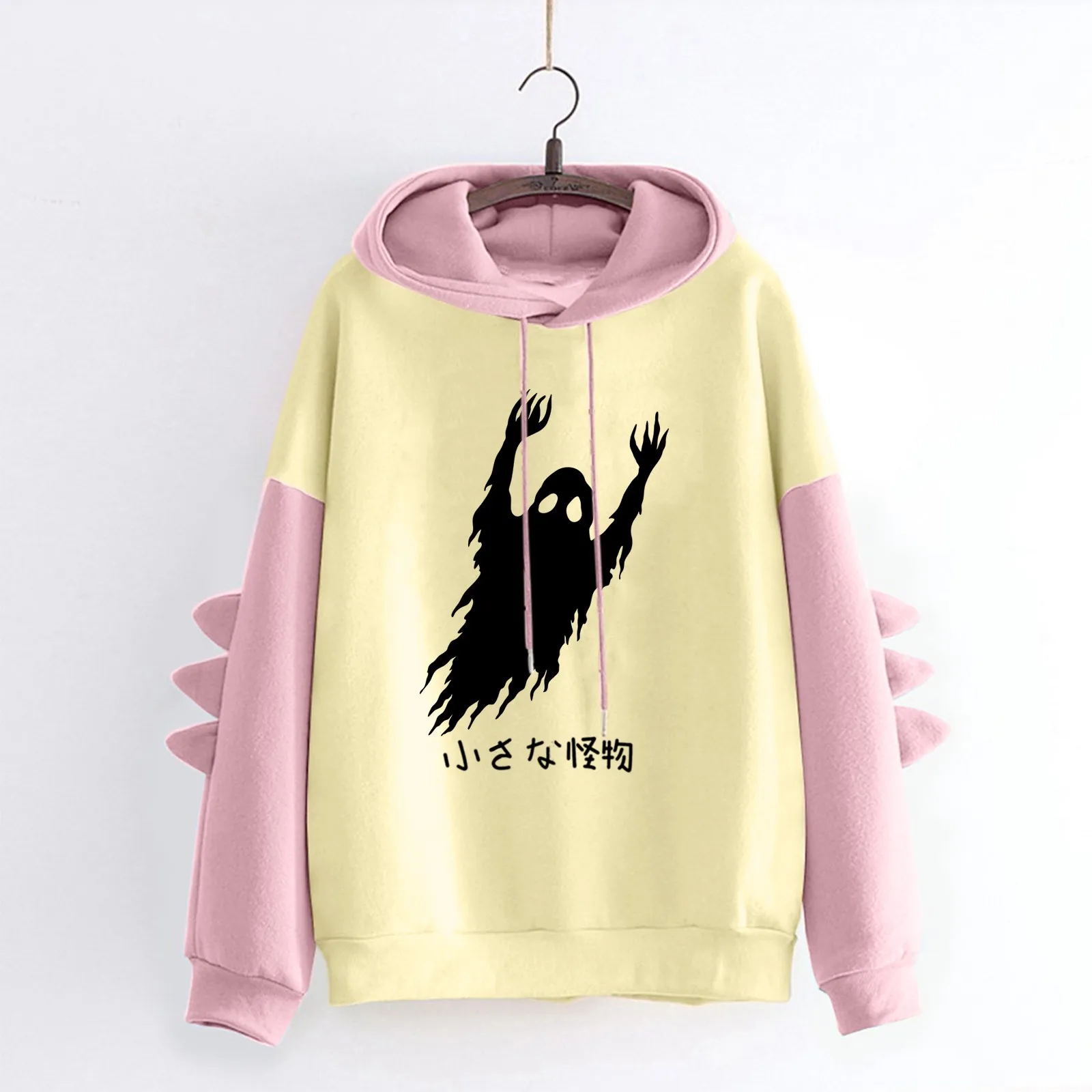 

Женский флисовый свитер с капюшоном и длинным рукавом, с принтом динозавра