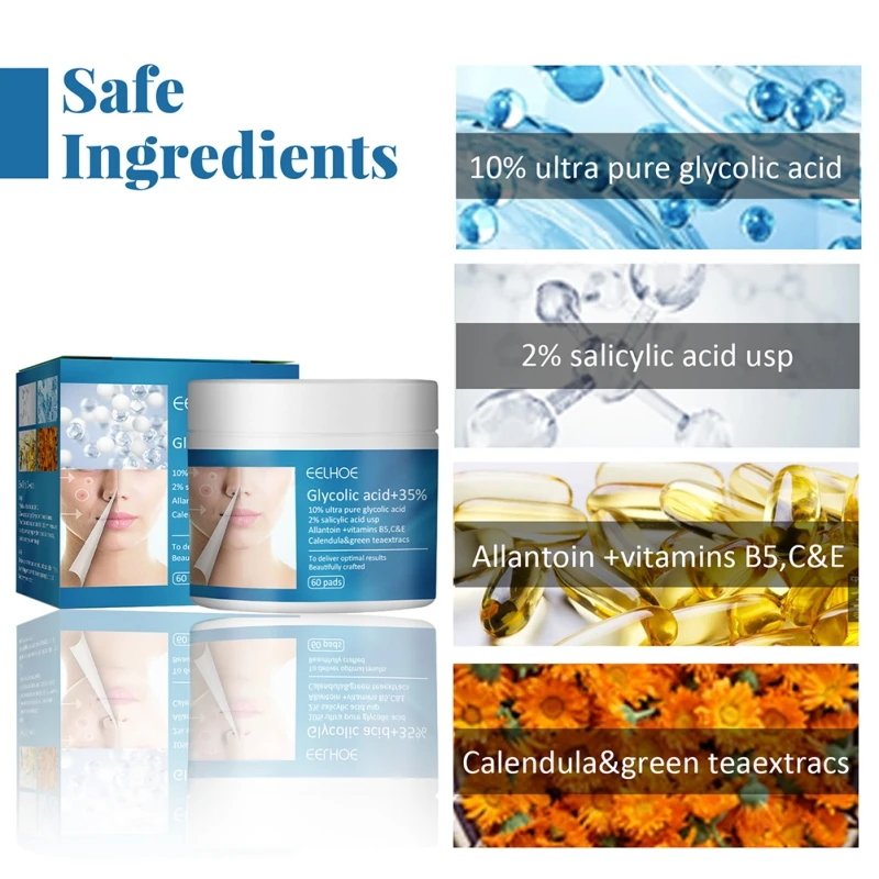 Подушечки для лечения акне и предотвращения жирных сочетаний прыщей на коже