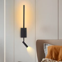 nordic simple bedroom bedside wall lamp long wall light for home bedroom living room surface mounted sofa background lighting