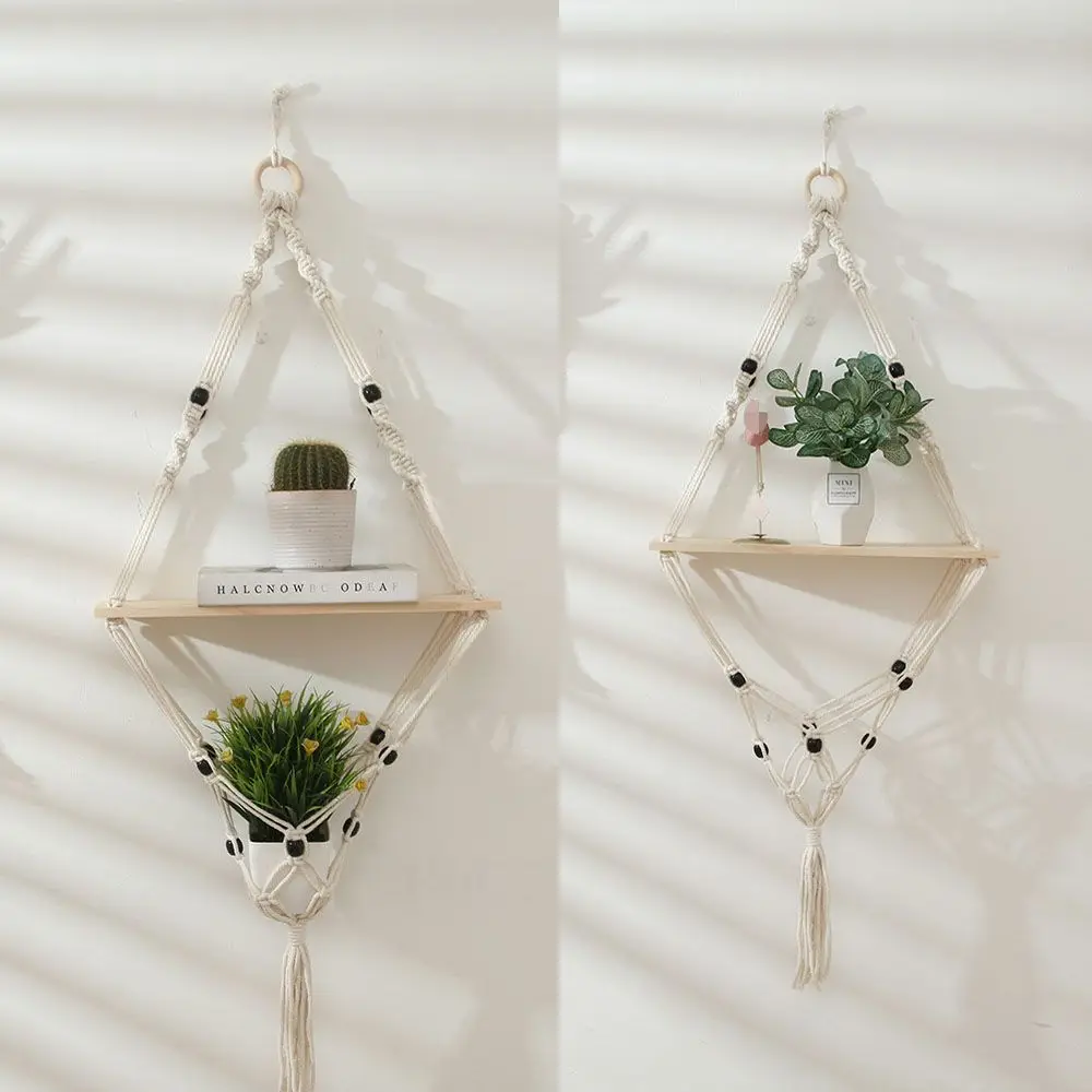

Hanger Wall Decoration Garden Rope Flower Pot Holder Hanging Basket Hanging Basket Cotton Rope Flower Pot Flower Pot