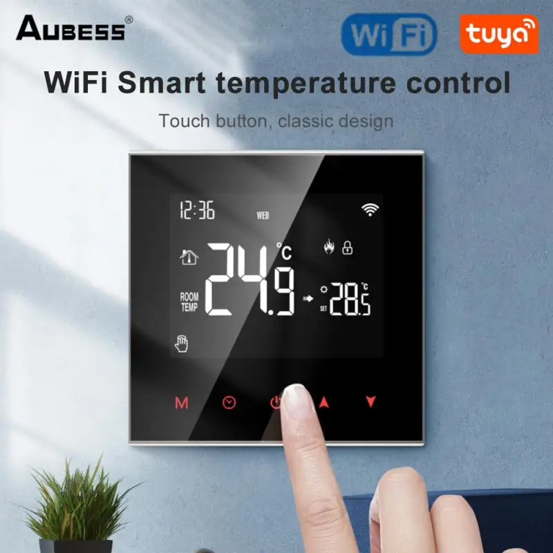 

Tuya WiFi Smart Thermostat Temperature Controller For Water/Electric Floor Heating Water/Gas Boiler Works With Alexa Google Home