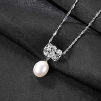 meibapjreal freshwater pearl simple personality pendant necklace 925 solid silver pendant fine jewelry for women