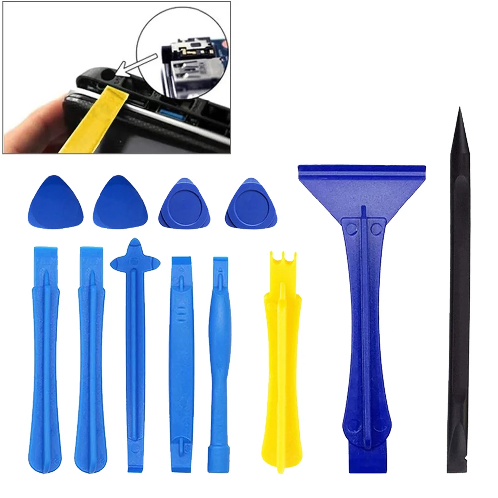 

12Pcs Plastic Pry Bar Tool Phone Opening Tools Dual Ends Spudger Crowbar Pry Repair Disassemble Tool Mobile Phone Repair Set