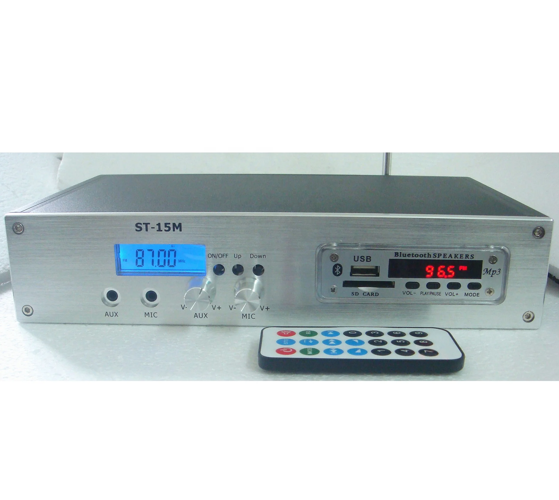 

ST-15M 1.5W/15W PLL stereo FM broadcast transmitter 87~108MHZ host mp3 Remote