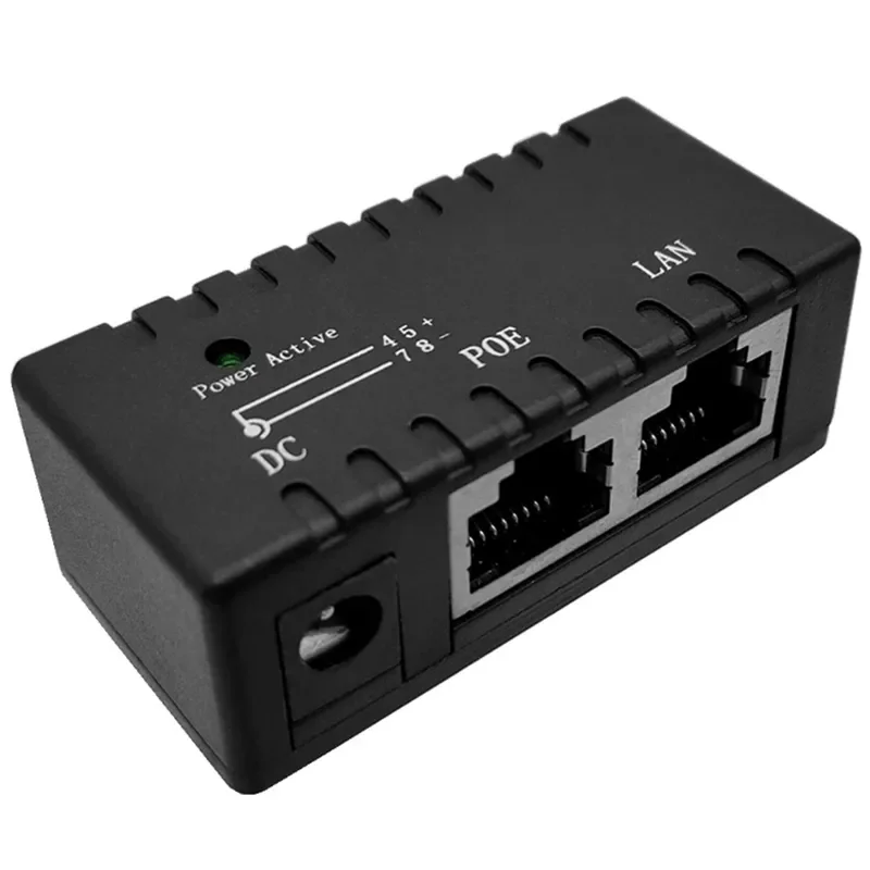 

Hot sale Gigabit Power Over Ethernet Passive PoE Injector Splitter for CCTV IP camera