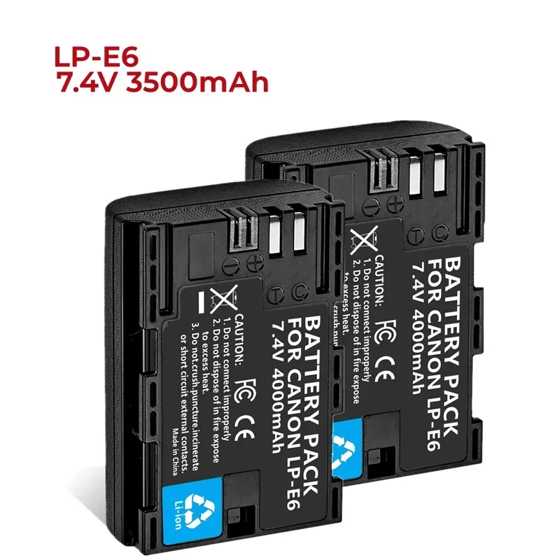 Сменные аккумуляторы LP-E6 LP-E6N совместимых с CA R/5D Mark IV/5D II и камерами BG-E14 BG-E13 BG-E11Grips