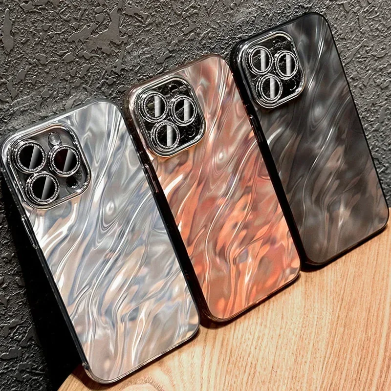 Роскошный блестящий защитный мягкий чехол для телефона с постепенным изменением