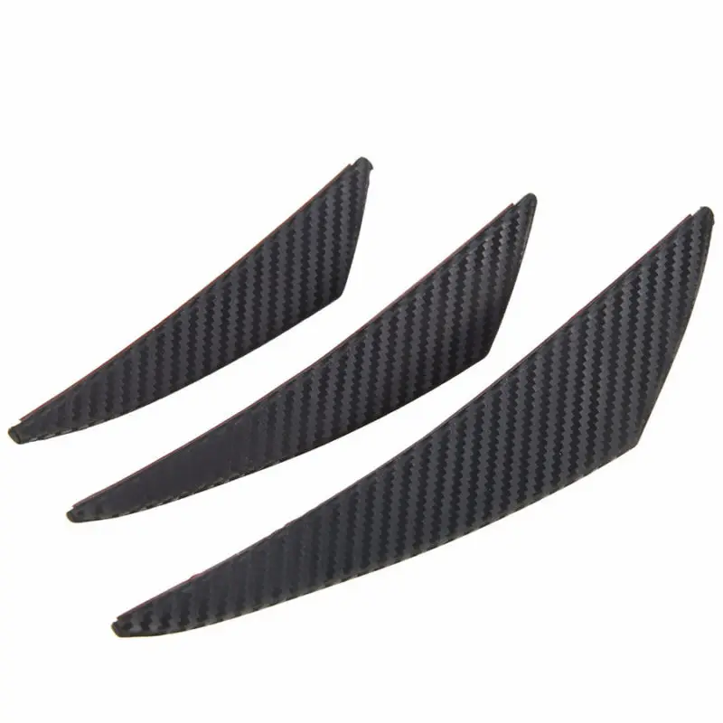

Universal Spoilers Vehicle Carbon Fiber Wing 6Pcs Auto Bumper Car Fins