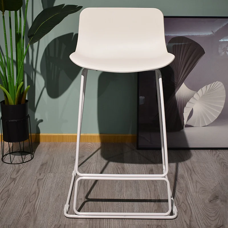 

Home Casual Dining Chairs Contracted Backrest Bar Chair Solid Firm Computer Chair Metal Frame Furniture For Home