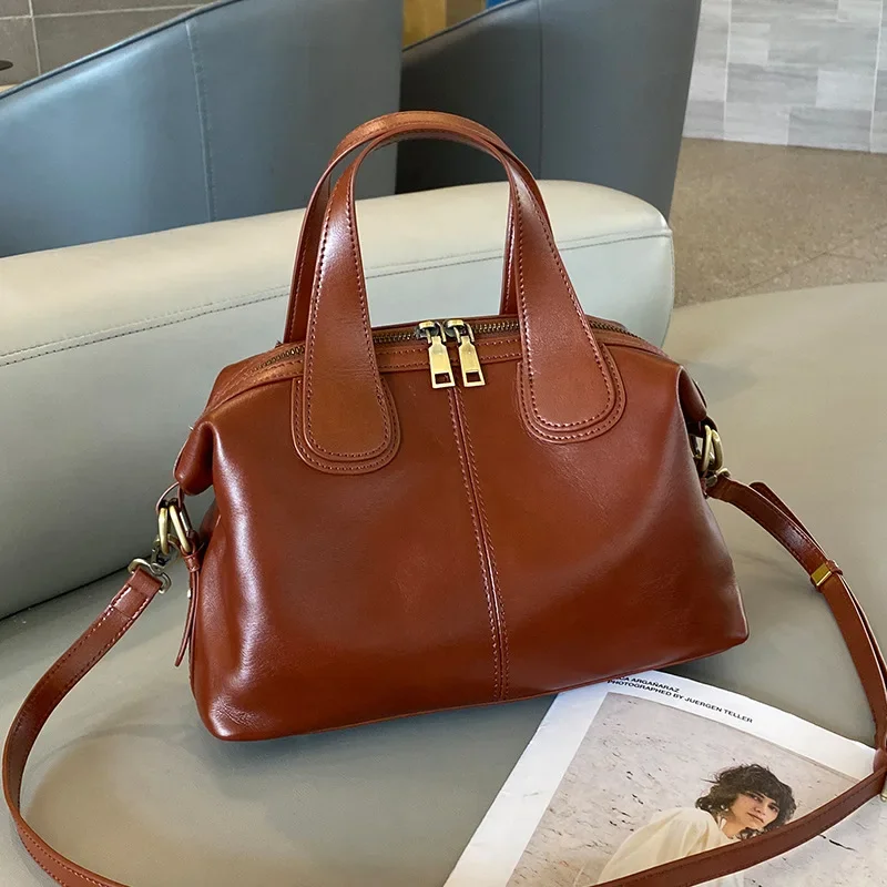 Новинка 2024 большие вместительные сумки из натуральной кожи роскошная женская