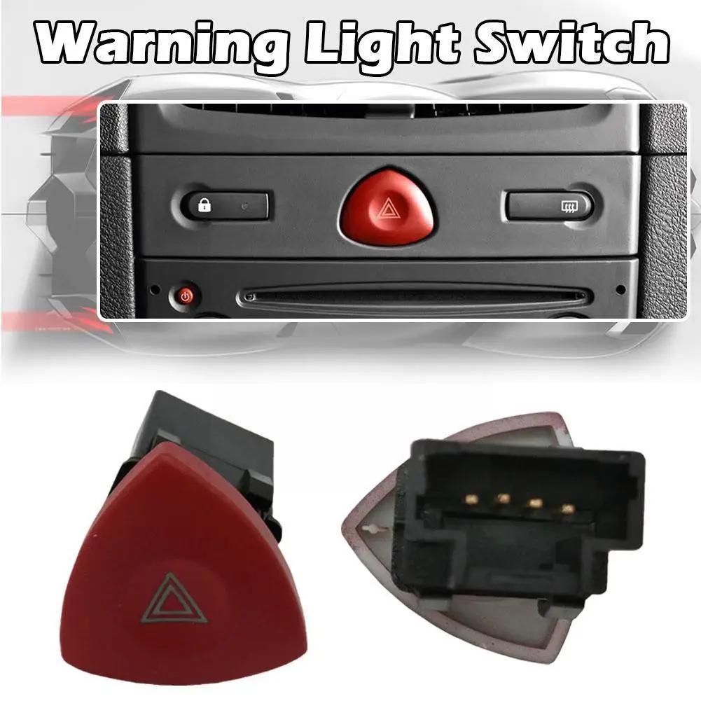

8200442724 Emergency Flasher Warning Light Switch Button For Renault Laguna Opel Vivaro Movano Primastar Interstar K9z4