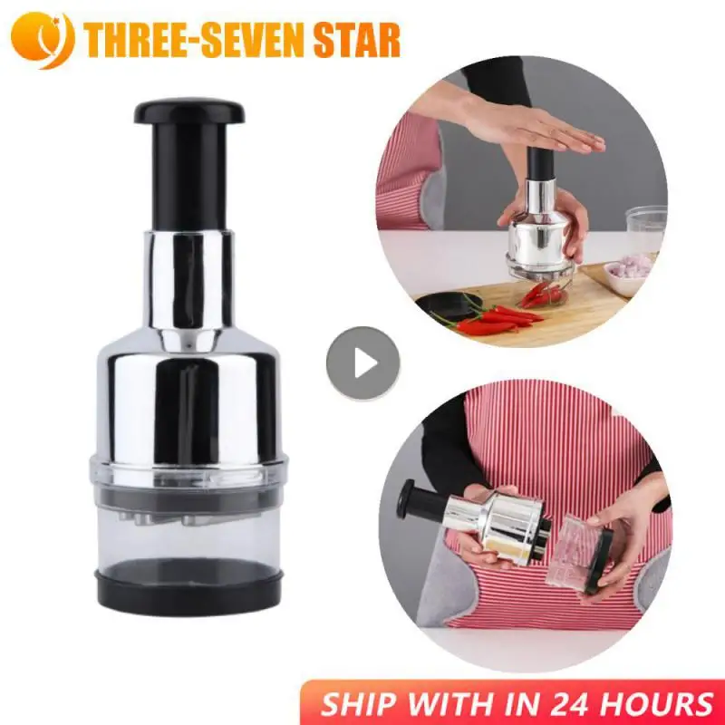 

1PC Multifunction Hand Press Food Cutter Onion Nuts Grinder Mincer Manual Safety Efficient Fruit Vegetable Chopper Kitchen Tools