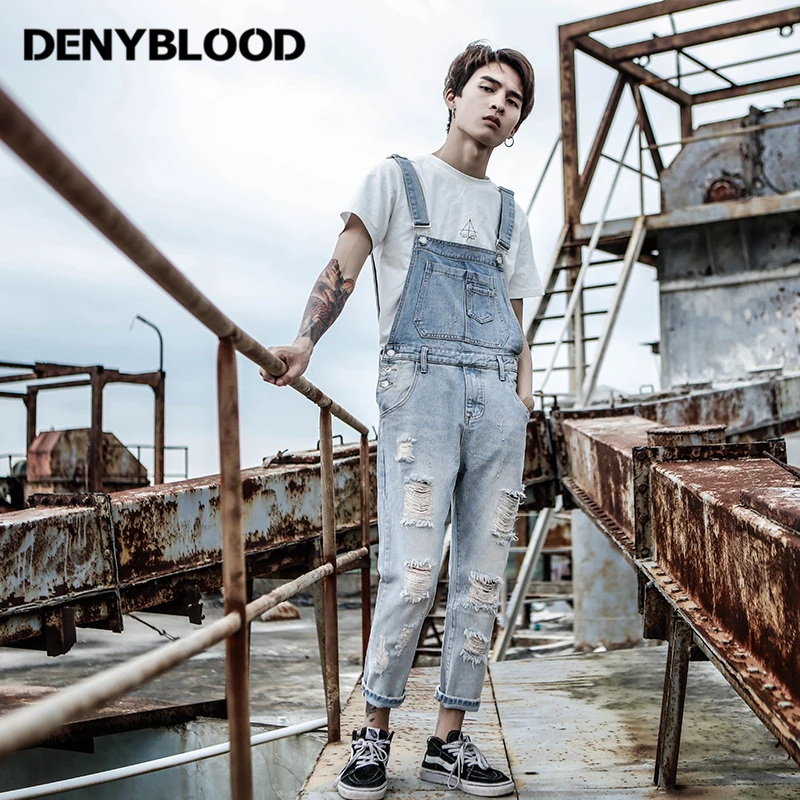 Denyblood Jeans Skinny Jeans Men  Work Clothes Men  Slim Fit Jeans for Men  Ripped Jeans for Men Jumpsuits Overalls 0305