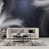 custom 3d mural wallpaper nordic modern geometric feather background wall decor living room bedroom home art wall paper fresco