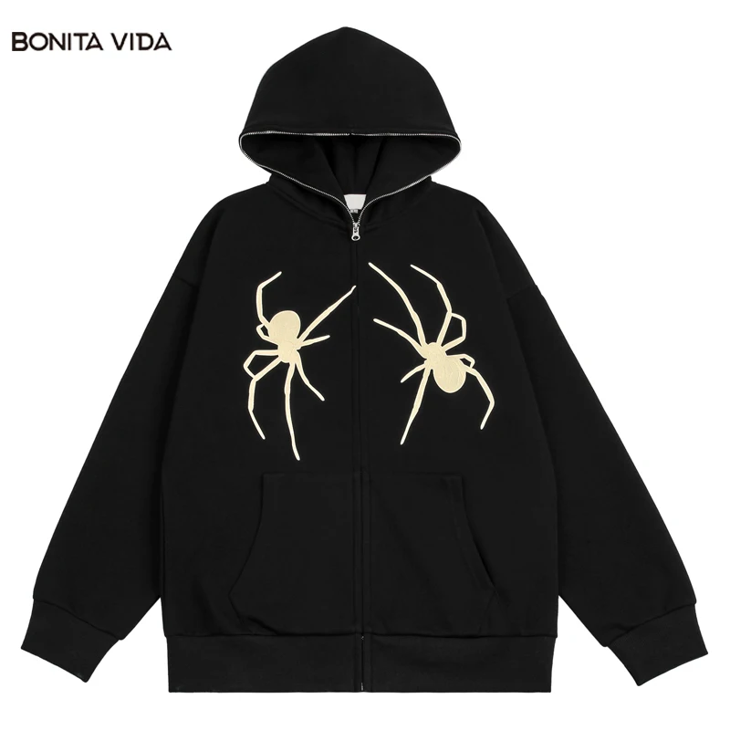 

Толстовка мужская с капюшоном, Свитшот в стиле хип-хоп, Харадзюку, с графическим принтом, на молнии, на молнии, в стиле панк/гот, 2023