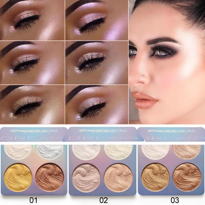 

Chameleon Highlighter Palette Makeup Powder Iluminador Maquiagem Shimmer Shining Face Brighten Highlighter Cosmetics