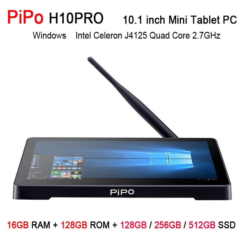 

PiPo H10PRO All-in-One Mini PC 10.1'' IPS Screen 16GB RAM 128GB ROM Windows 10 11 Intel Celeron J4125 Quad Core 2.7GHz HDMI Port