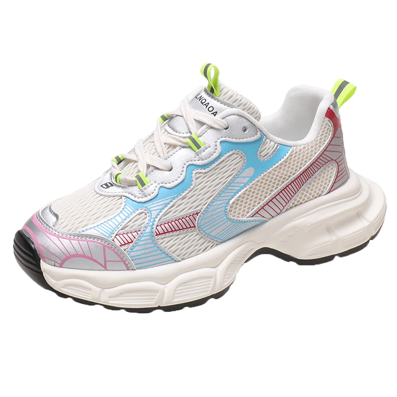 

Женские и мужские кроссовки на массивной подошве, дышащая Спортивная обувь