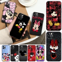 cute mickey mouse cartoon phone case for apple iphone 11 12 13 pro max 7 8 se xr xs max 5 5s 6 6s plus soft silicone case fundas