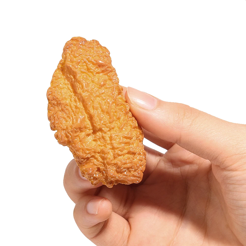 Эмуляция Забавный куриный Nugget крылья жареная курица ПВХ Резина шпилька для волос