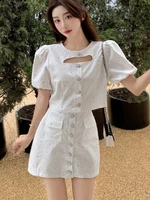 2022 summer new french vintage 2 piece set women hollow out crop top skirt suits fashion casual elegant chic two piece outfits
