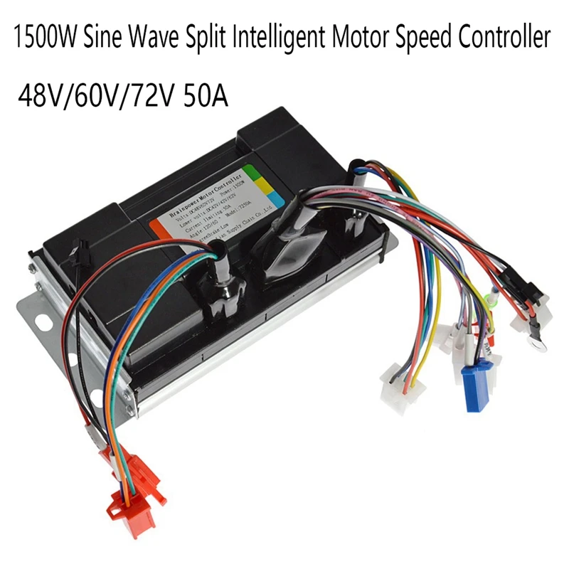 

1Set Electric Bike Controller Sine Wave Split Intelligent Motor 48V/60V/72V 50A 1500W