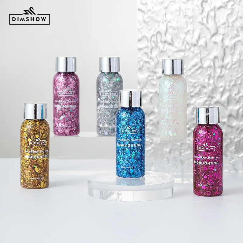 Гель-лосьон с блестками для тела жидкие тени век макияжа лица губ ногтей