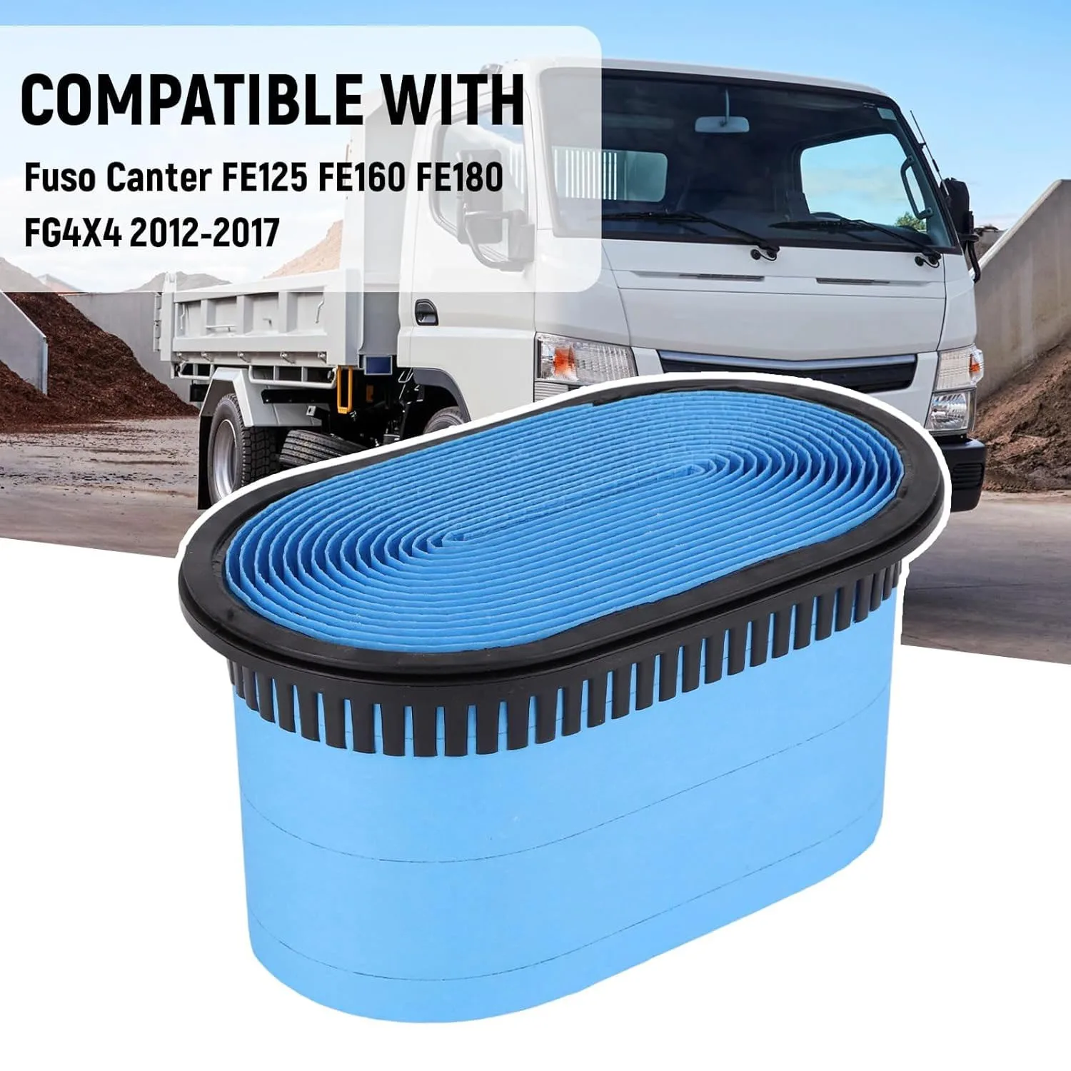 Фото Воздушный фильтр P636991, совместимый с Fuso Canter FE125 FE160 FE180 FG4X4 2012-2017, замена ME422880 ML242294 №2