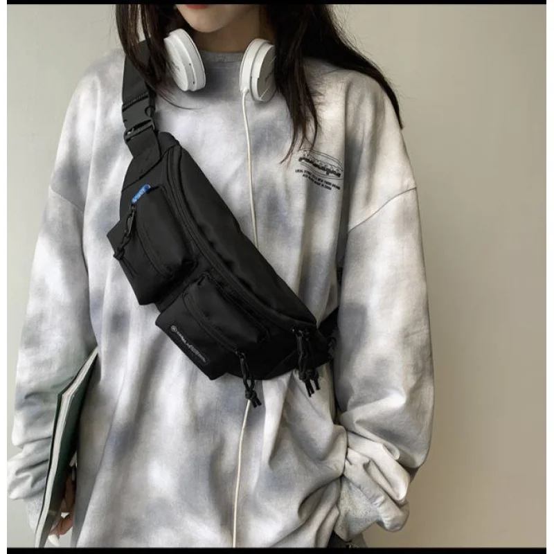 【High quality】 Ulzzang Korean Fashion Nylon Unisex Waist Bag Pouch Bag Fanny Pack Chest Pack for Men Women Birthday Gift