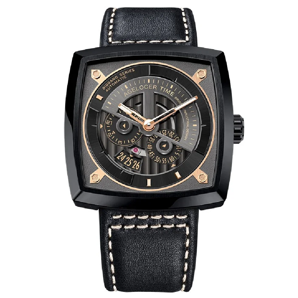 

Agelocer Mens Sport Mechanical Watches Automatic Skeleton Watch Waterproof Mechanical Watch Gift For Man reloj hombre 5603J3