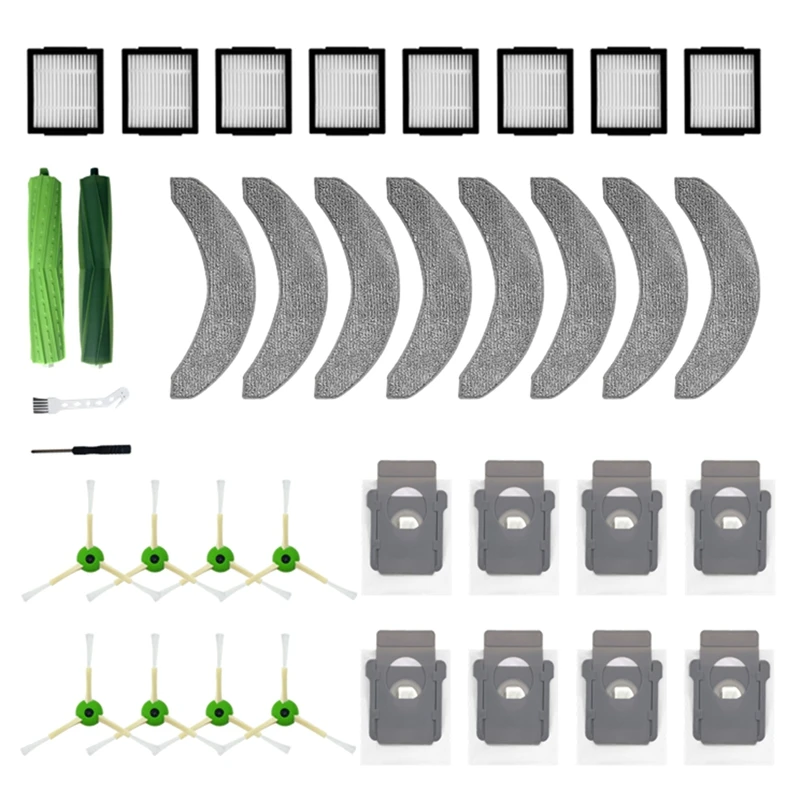 

For Irobot Roomba Combo J7+ Robot Vacuum Cleaner Main Side Brush HEPA Filter Mop Cloth Dust Bag Parts A