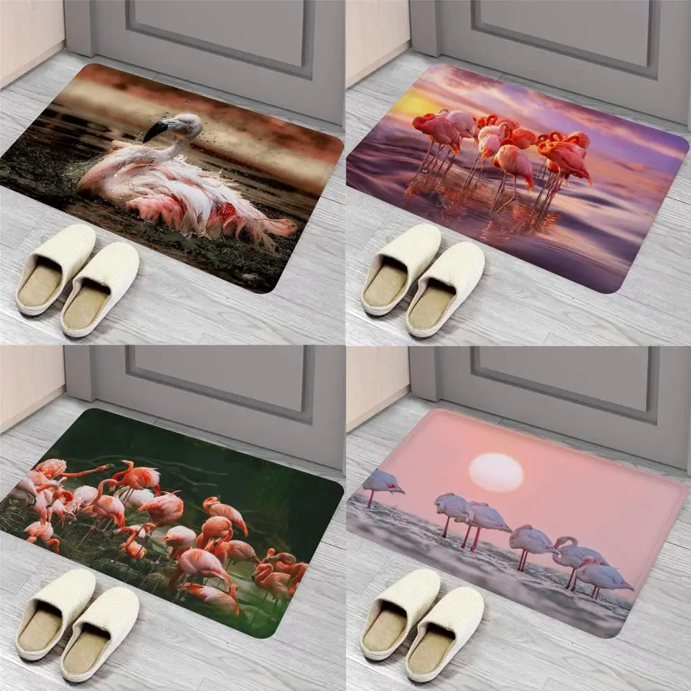 Модный напольный коврик с фламинго для входной двери домашний Придверный в