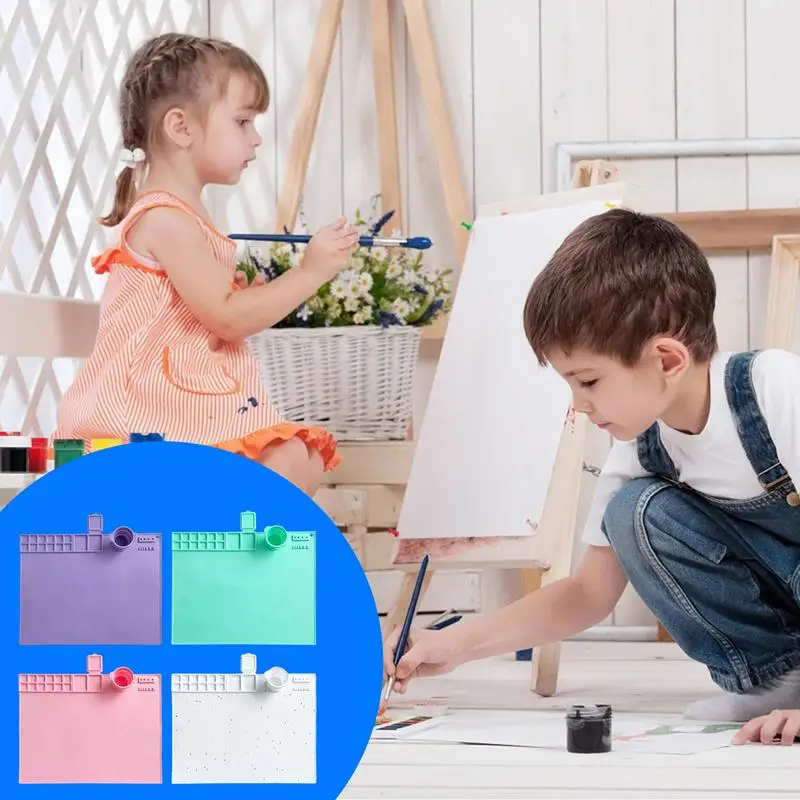 

Силиконовый художественный коврик, силиконовый лист для детей, искусственное литье, модель с чашкой, моющийся силиконовый лист для граффити, для искусства