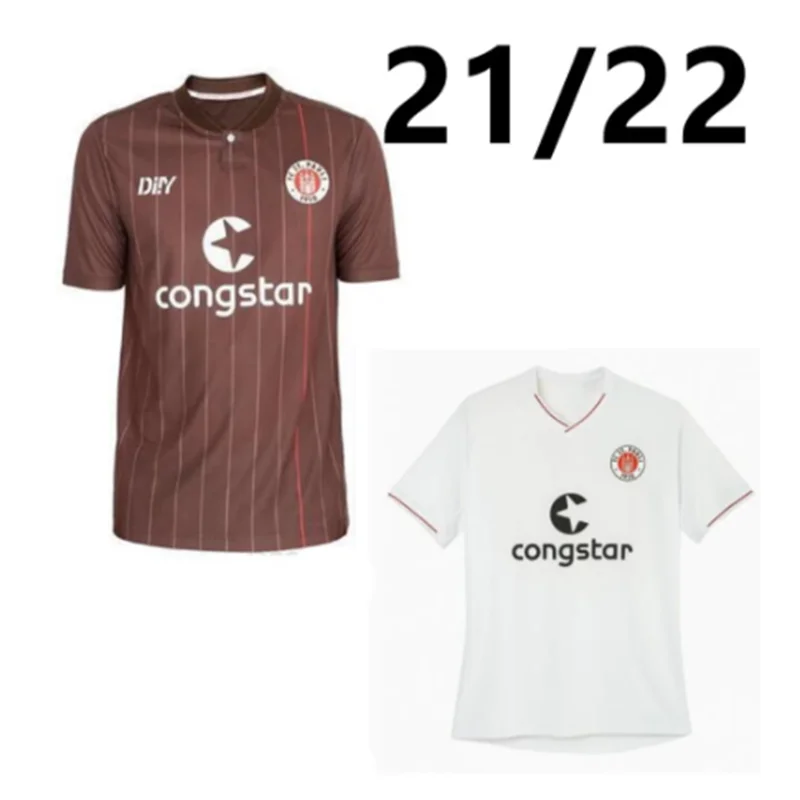 

St Pauli soccer Jersey 21 22 HOME AWAY THIRD Gray red white 2021 2022 Football shirt camiseta de fUtbol
