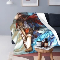 childe genshin impact blankets fleece winter game anime multifunction lightweight throw blankets for sofa travel bedspread