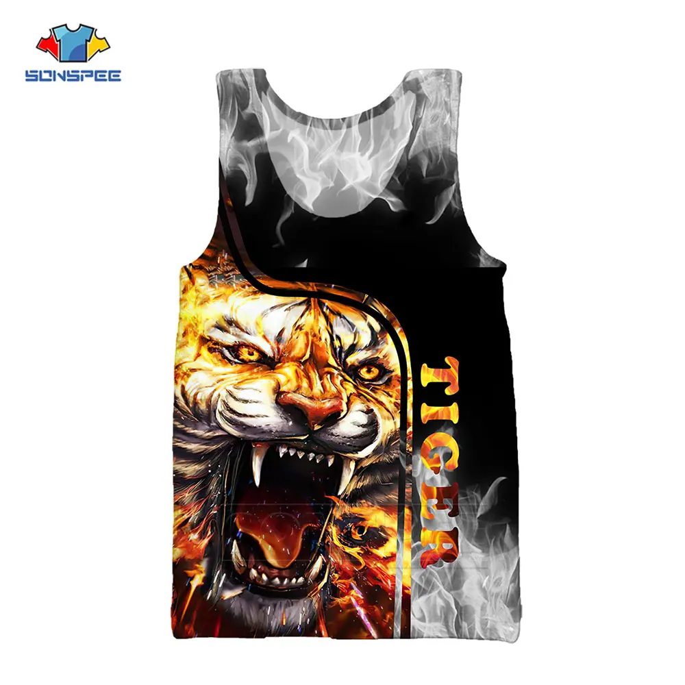 

Майка Мужская/Женская с 3D-принтом животных/лошадей/Львов