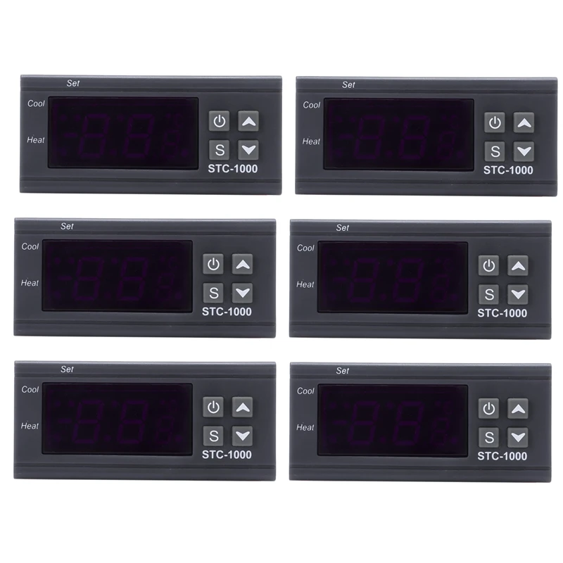 

Top 6X 220V Digital STC-1000 Temperature Controller Thermostat Regulator+Sensor Probe