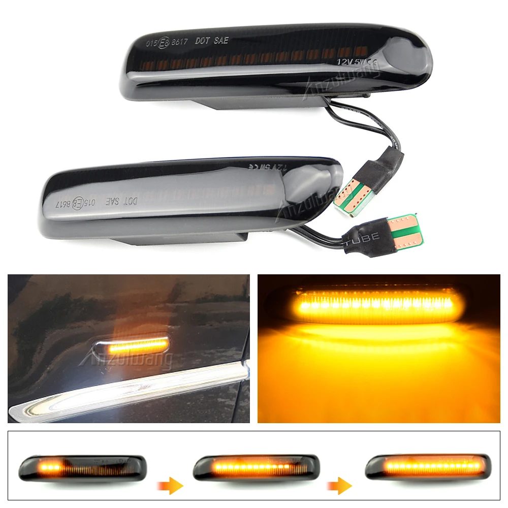 

For BMW 3 Series E46 Sedan Coupe Wagon Convertible 1997-2001 Led Dynamic Turn Signal Light Side Fender Marker Sequential Lamp