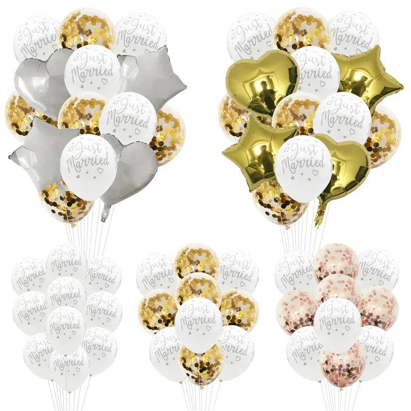 

10Pcs Just Married Latex Balloons Engagement Bride To Be Bachelorette Party Decoration Hen Night Wedding Bridal Shower Supplies